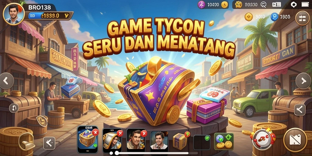 Tampilan gameplay BRO138 yang menampilkan manajemen bisnis yang menyenangkan.