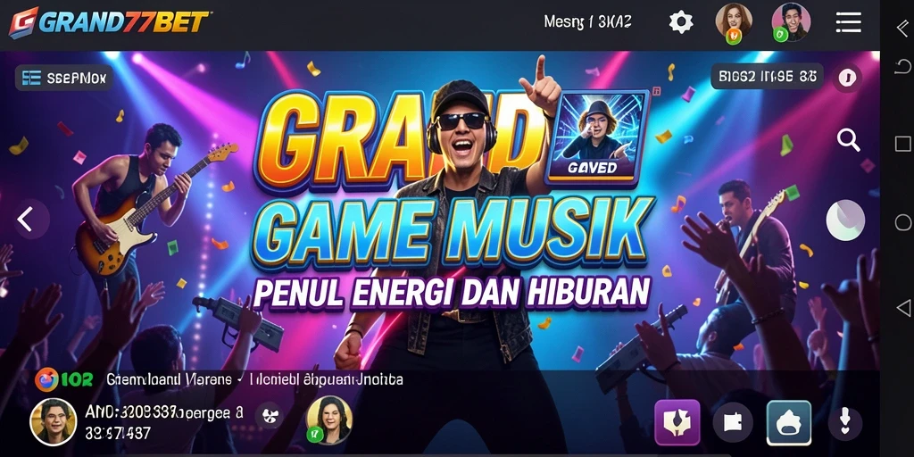 Tampilan gameplay GRAND77BET dengan berbagai pilihan lagu menyenangkan.