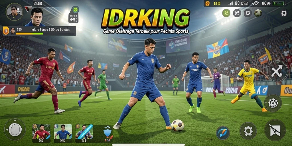 Tampilan gameplay seru IDRKING dengan berbagai olahraga yang dapat dimainkan.